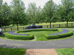 Circular Drive with Walk-In Flower Beds